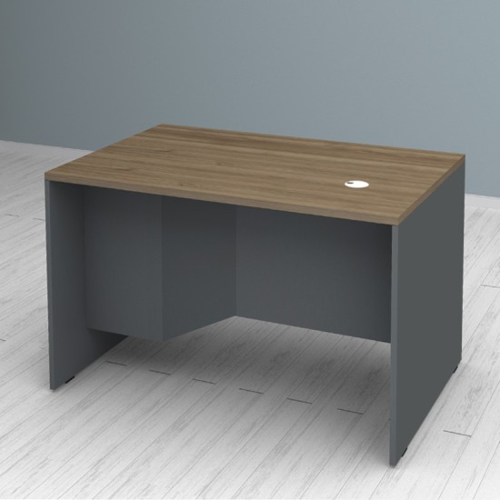Γραφείο επαγγελματικό Venturo  χρώμα ανθρακί - καρυδί 120x80x75εκ.