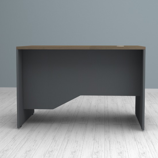 Γραφείο επαγγελματικό Venturo  χρώμα ανθρακί - καρυδί 120x80x75εκ.