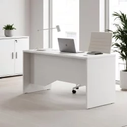 Γραφείο επαγγελματικό Venturo  χρώμα λευκό 120x80x75εκ.