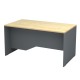 Γραφείο επαγγελματικό Venturo  χρώμα ανθρακί - φυσικό οξιάς 150x80x75εκ.
