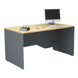 Γραφείο επαγγελματικό Venturo  χρώμα ανθρακί - φυσικό οξιάς 150x80x75εκ.