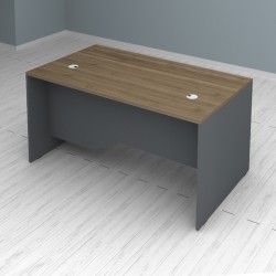 Γραφείο επαγγελματικό Venturo  χρώμα ανθρακί - καρυδί 150x80x75εκ.