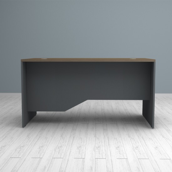 Γραφείο επαγγελματικό Venturo  χρώμα ανθρακί - καρυδί 150x80x75εκ.