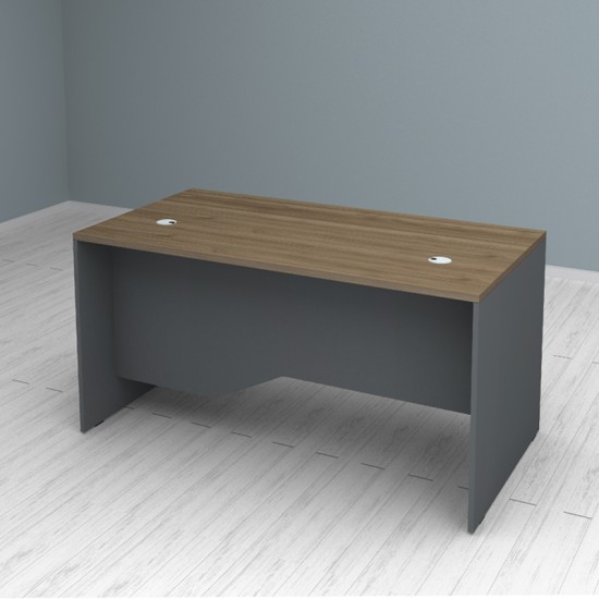 Γραφείο επαγγελματικό Venturo  χρώμα ανθρακί - καρυδί 150x80x75εκ.