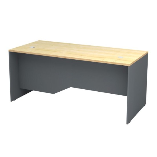Γραφείο επαγγελματικό Venturo  χρώμα ανθρακί - φυσικό οξιάς 180x80x75εκ.