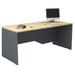 Γραφείο επαγγελματικό Venturo  χρώμα ανθρακί - φυσικό οξιάς 180x80x75εκ.