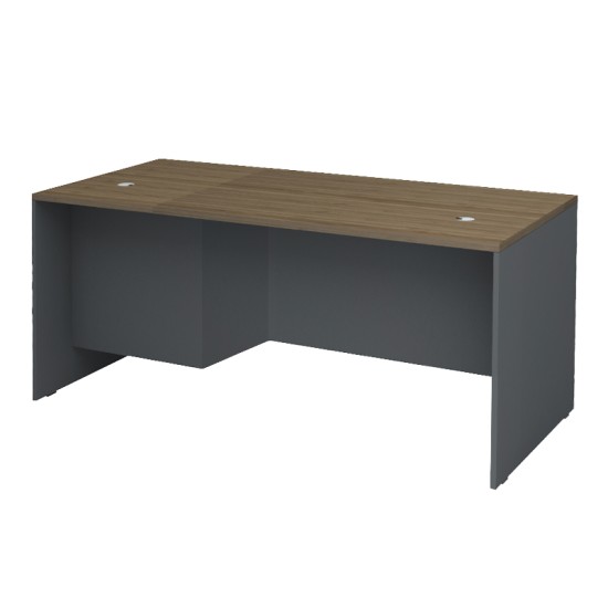 Γραφείο επαγγελματικό Venturo  χρώμα ανθρακί - καρυδί 180x80x75εκ.