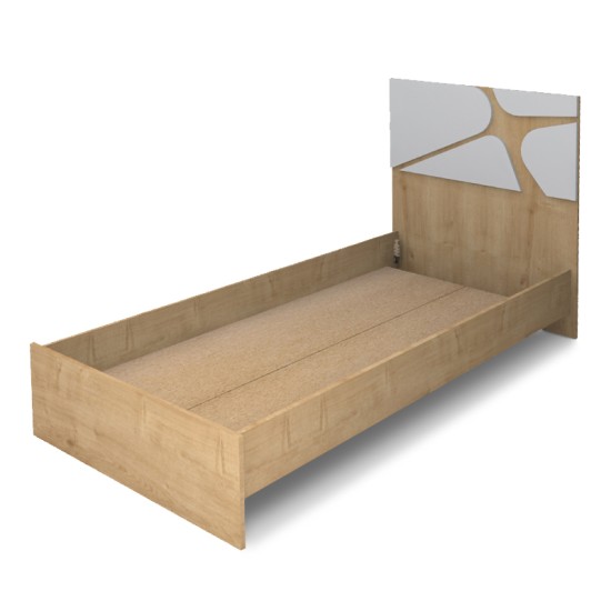 Κρεβάτι Bergamo  χρώμα φυσικό οξιάς 100x200εκ.