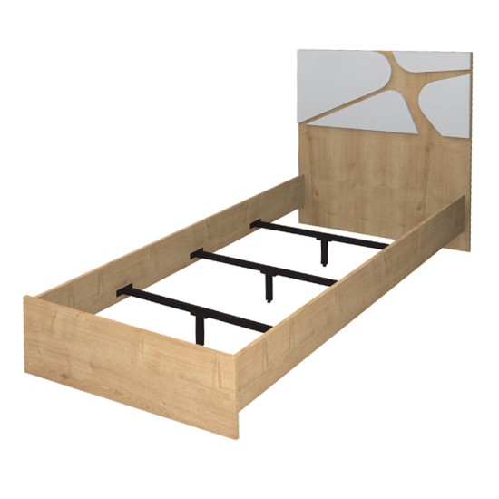 Κρεβάτι Bergamo  χρώμα φυσικό οξιάς 100x200εκ.