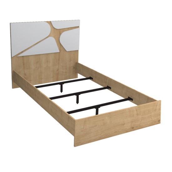 Κρεβάτι Bergamo  χρώμα φυσικό οξιάς 120x200εκ.