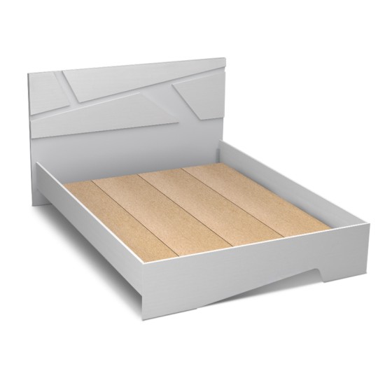 Κρεβάτι Efes  χρώμα λευκό 160x200εκ.