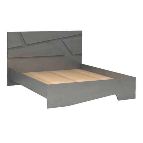 Κρεβάτι Efes  χρώμα γκρι σκυροδέματος 160x200εκ.