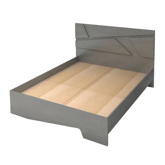 Κρεβάτι Efes  χρώμα γκρι σκυροδέματος 160x200εκ.