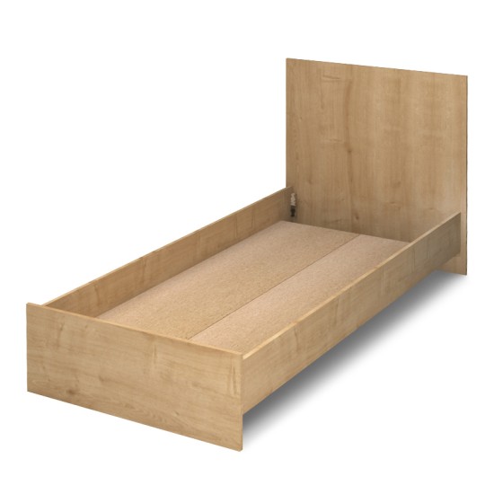 Κρεβάτι Troy  χρώμα φυσικό οξιάς 100x200εκ.