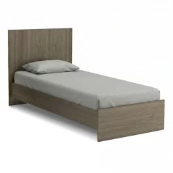 Κρεβάτι Troy  χρώμα καρυδί 100x200εκ.