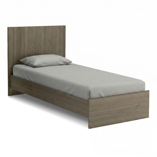 Κρεβάτι Troy  χρώμα καρυδί 100x200εκ.