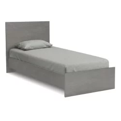 Κρεβάτι Troy  χρώμα γκρι σκυροδέματος 100x200εκ.