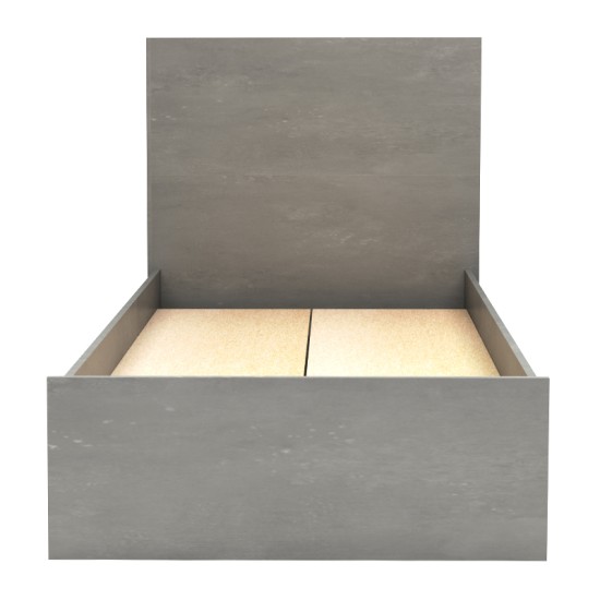 Κρεβάτι Troy  χρώμα γκρι σκυροδέματος 100x200εκ.