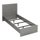 Κρεβάτι Troy  χρώμα γκρι σκυροδέματος 100x200εκ.