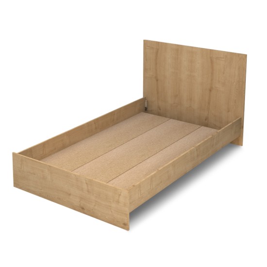 Κρεβάτι Troy  χρώμα φυσικό οξιάς 120x200εκ.