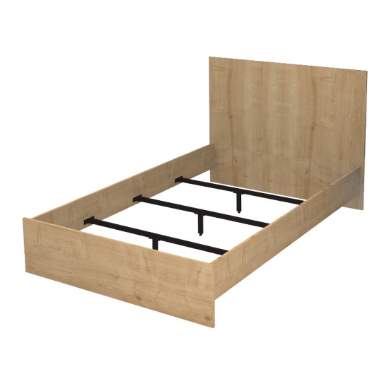 Κρεβάτι Troy  χρώμα φυσικό οξιάς 120x200εκ.