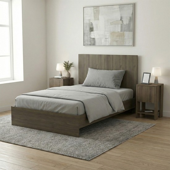 Κρεβάτι Troy  χρώμα καρυδί 120x200εκ.