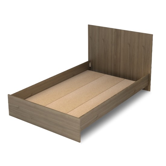 Κρεβάτι Troy  χρώμα καρυδί 120x200εκ.