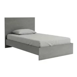 Κρεβάτι Troy  χρώμα γκρι σκυροδέματος 120x200εκ.