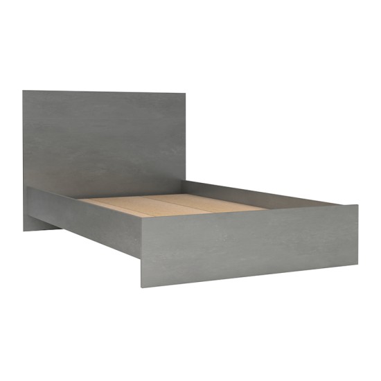 Κρεβάτι Troy  χρώμα γκρι σκυροδέματος 120x200εκ.