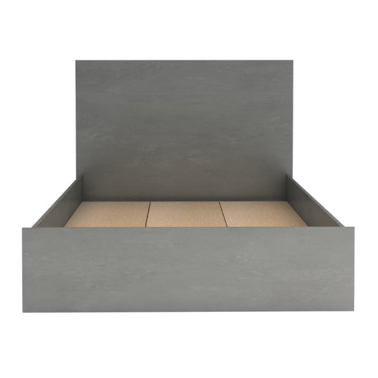 Κρεβάτι Troy  χρώμα γκρι σκυροδέματος 120x200εκ.