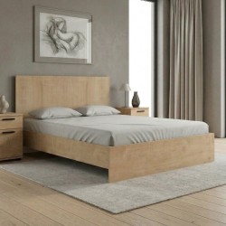 Κρεβάτι Troy  χρώμα φυσικό οξιάς 140x190εκ.