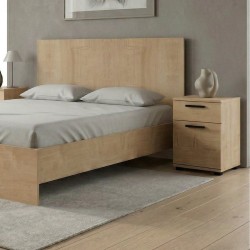 Κρεβάτι Troy  χρώμα φυσικό οξιάς 140x190εκ.