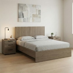 Κρεβάτι Troy  χρώμα καρυδί 140x190εκ.