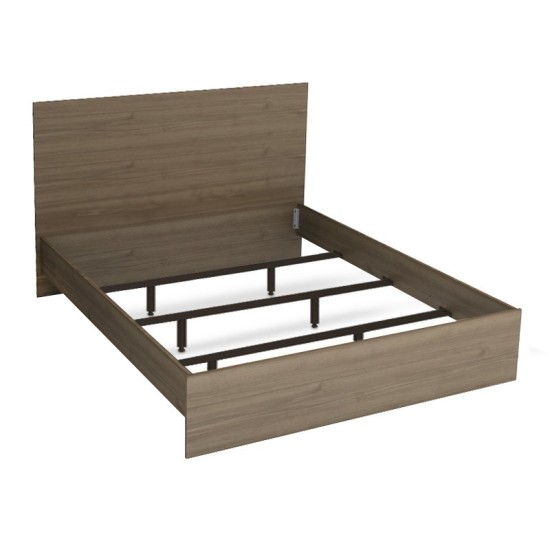 Κρεβάτι Troy  χρώμα καρυδί 140x190εκ.