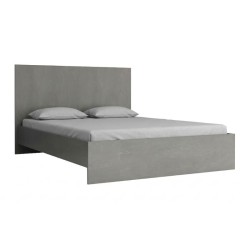 Κρεβάτι Troy  χρώμα γκρι σκυροδέματος 140x190εκ.