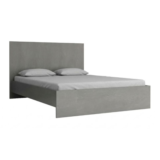 Κρεβάτι Troy  χρώμα γκρι σκυροδέματος 150x200εκ.