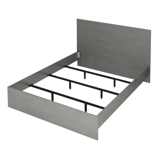 Κρεβάτι Troy  χρώμα γκρι σκυροδέματος 150x200εκ.