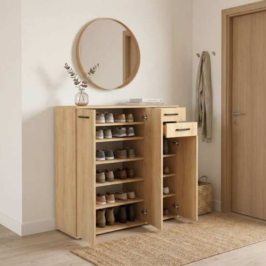 Παπουτσοθήκη - Ντουλάπι Infinity  χρώμα φυσικό οξιάς 108x35x108εκ.