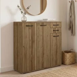 Παπουτσοθήκη - Ντουλάπι Infinity  χρώμα καρυδί 108x35x108εκ.