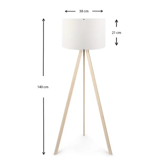 Φωτιστικό δαπέδου Rosling Mdf/ύφασμα Pvc χρώμα φυσικό/λευκό 38x21x140εκ. Φωτιστικό δαπέδου Rosling Mdf/ύφασμα Pvc χρώμα φυσικό/λευκό 38x21x140εκ.