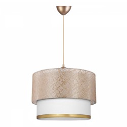 Φωτιστικό οροφής Barnhart  υφασμάτινο μονόφωτο χρώμα χρυσό/κρεμ 30x20x70εκ. Φωτιστικό οροφής Barnhart  υφασμάτινο μονόφωτο χρώμα χρυσό/κρεμ 30x20x70εκ.