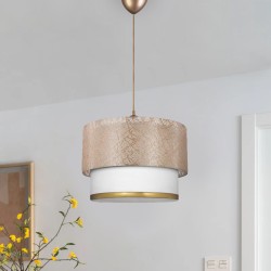 Φωτιστικό οροφής Barnhart  υφασμάτινο μονόφωτο χρώμα χρυσό/κρεμ 30x20x70εκ. Φωτιστικό οροφής Barnhart  υφασμάτινο μονόφωτο χρώμα χρυσό/κρεμ 30x20x70εκ.