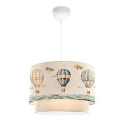 Φωτιστικό οροφής Goofy  υφασμάτινο μονόφωτο με χαριτωμένα αερόστατα 30x20x70εκ. Φωτιστικό οροφής Goofy  υφασμάτινο μονόφωτο με χαριτωμένα αερόστατα 30x20x70εκ.