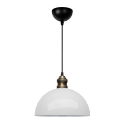 Φωτιστικό οροφής Tomas  E27 μεταλλικό μονόφωτο χρώμα λευκό Ø25x100εκ. Φωτιστικό οροφής Tomas  E27 μεταλλικό μονόφωτο χρώμα λευκό Ø25x100εκ.