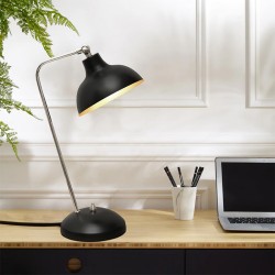 Φωτιστικό γραφείου Travis  E14 μεταλλικό χρώμα μαύρο 16,5x11x42εκ.