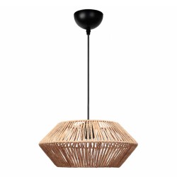 Φωτιστικό οροφής Castel  E27 από σχοινί μονόφωτο χρώμα φυσικό Ø32x70εκ. Φωτιστικό οροφής Castel  E27 από σχοινί μονόφωτο χρώμα φυσικό Ø32x70εκ.