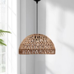 Φωτιστικό οροφής Karon  E27 από σχοινί μονόφωτο χρώμα φυσικό Ø29x70εκ. Φωτιστικό οροφής Karon  E27 από σχοινί μονόφωτο χρώμα φυσικό Ø29x70εκ.