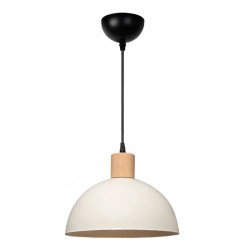 Φωτιστικό οροφής Talis  E27 μεταλλικό μονόφωτο χρώμα κρεμ Ø25x100εκ.