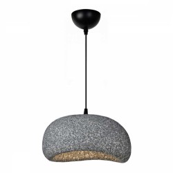 Φωτιστικό οροφής Riven  E27 polyester μονόφωτο χρώμα γκρι Ø35x80εκ.