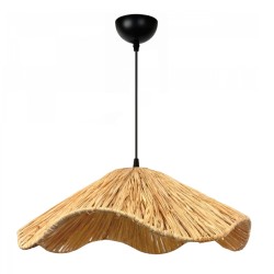 Φωτιστικό οροφής Miro  E27 wicker μονόφωτο χρώμα φυσικό Ø50x100εκ.